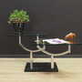 Vintage Coffee Table Metal Glass Transparent 1990s 1
