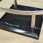 Vintage Coffee Table Metal Glass Transparent 1990s 7