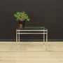 Vintage side table glass metal transparent 1960s 2