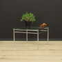 Vintage side table glass metal transparent 1960s 5