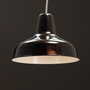 Vintage pendant lamp metal black 1960s 3