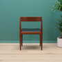 4x Vintage Chair Teak Wood Leather Brown 1970s 6