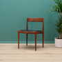 4x Vintage Chair Teak Wood Leather Brown 1970s 9