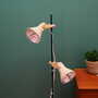 Vintage floor lamp metal pink 1970s 7