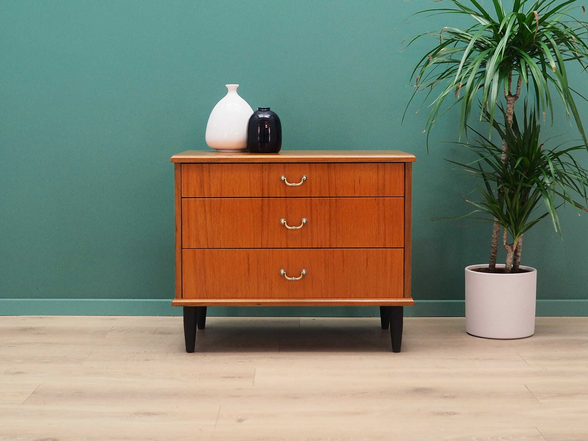 Vintage chest of drawers Teak wood Brown 1960s 1