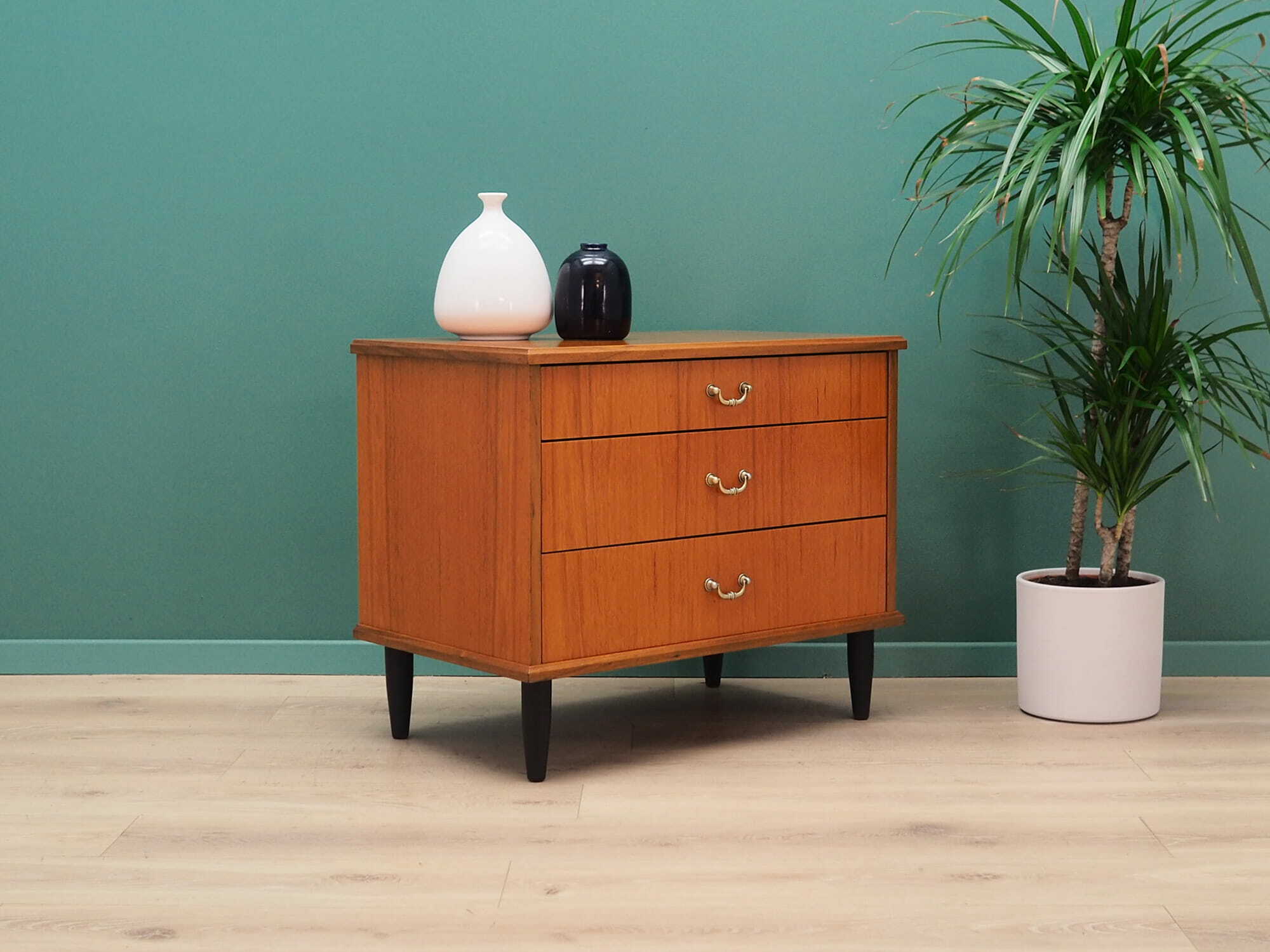 Vintage chest of drawers Teak wood Brown 1960s 2