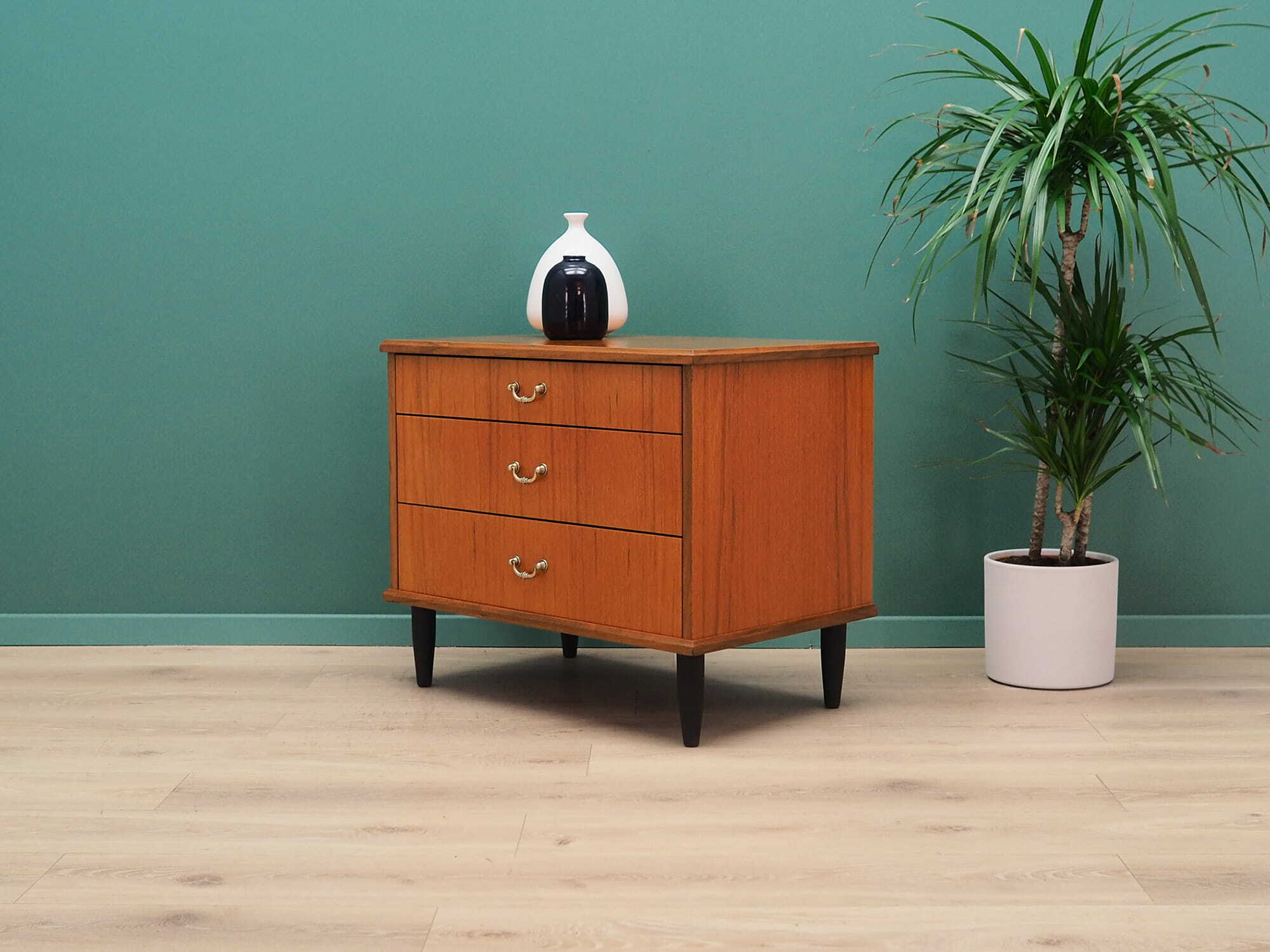 Vintage chest of drawers Teak wood Brown 1960s 4