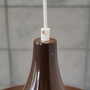 Vintage Pendant Lamp Metal Brown 1960s 3