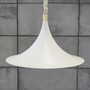 Vintage pendant lamp metal white 1960s 1