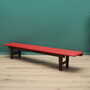 Vintage Bank Teakwood Synthetic Leather Red 1990s 2