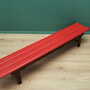 Vintage Bank Teakwood Synthetic Leather Red 1990s 4