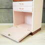 Vintage dresser Teak wood Light pink 1970s 5