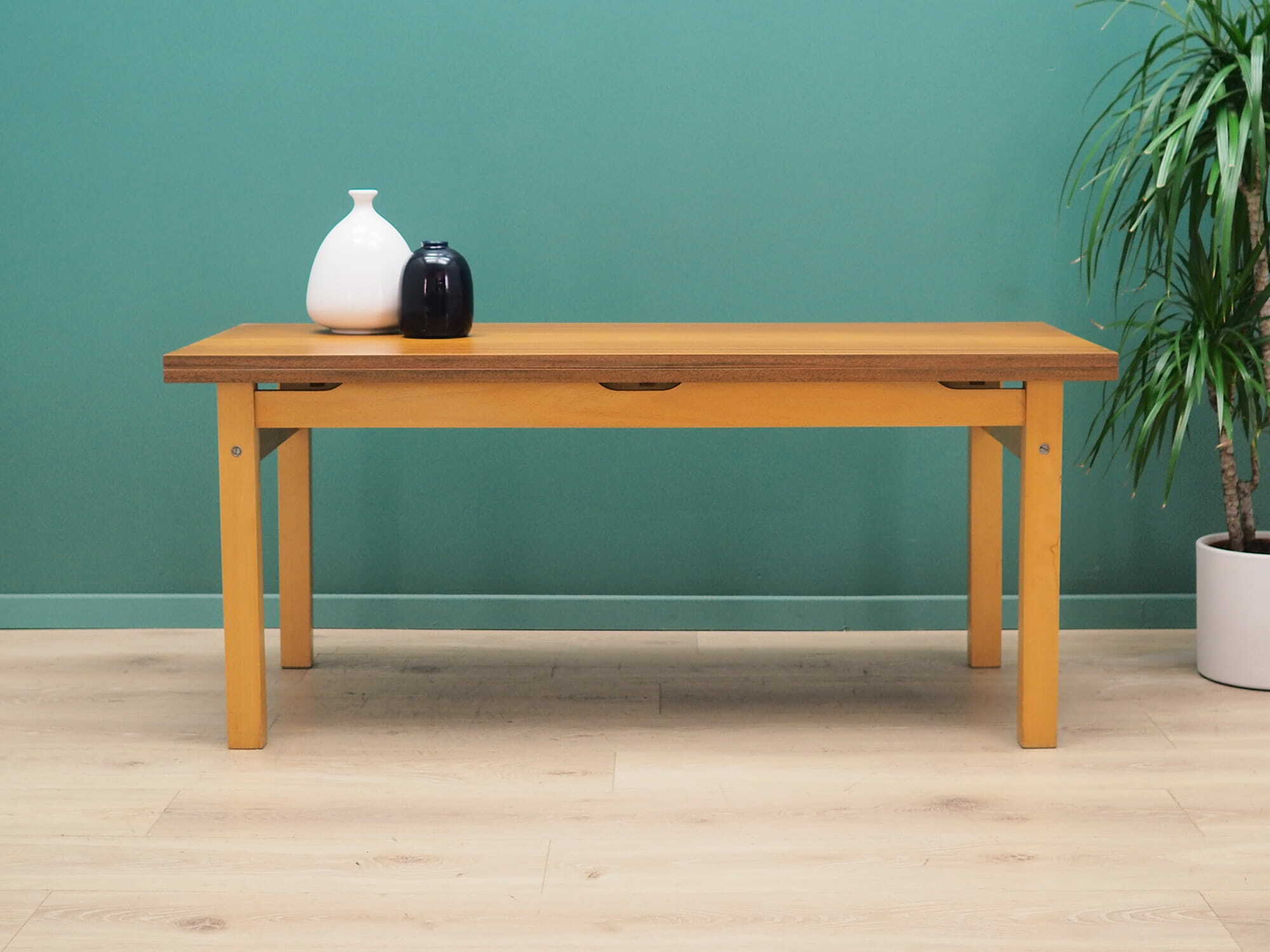Vintage Table Wood Brown 1980s 1