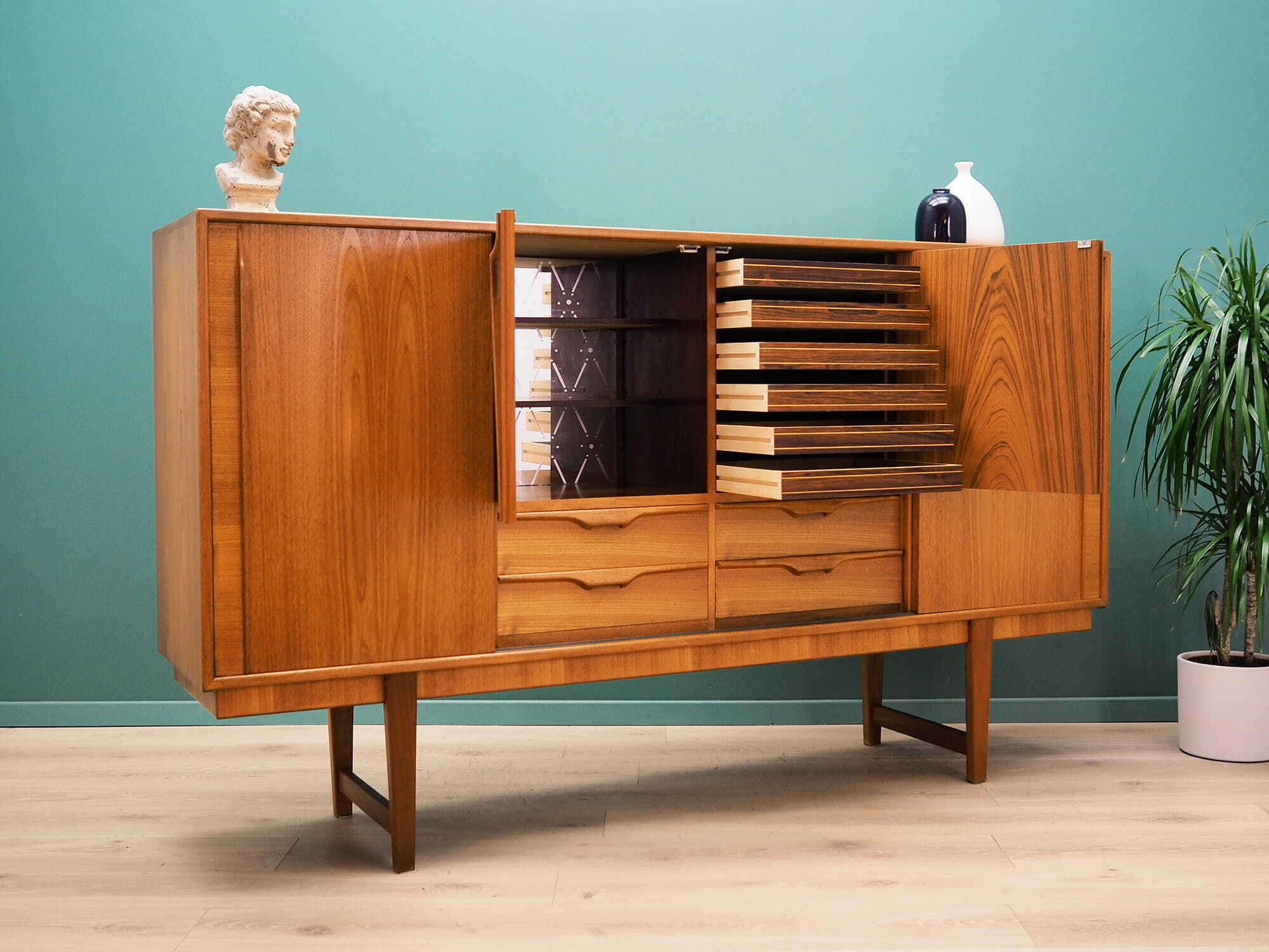 Vintage sideboard teak brown 1960s 4