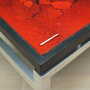 Vintage side table glass wood brown 1970s 6