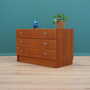 Vintage chest of drawers teak brown 1990s 2