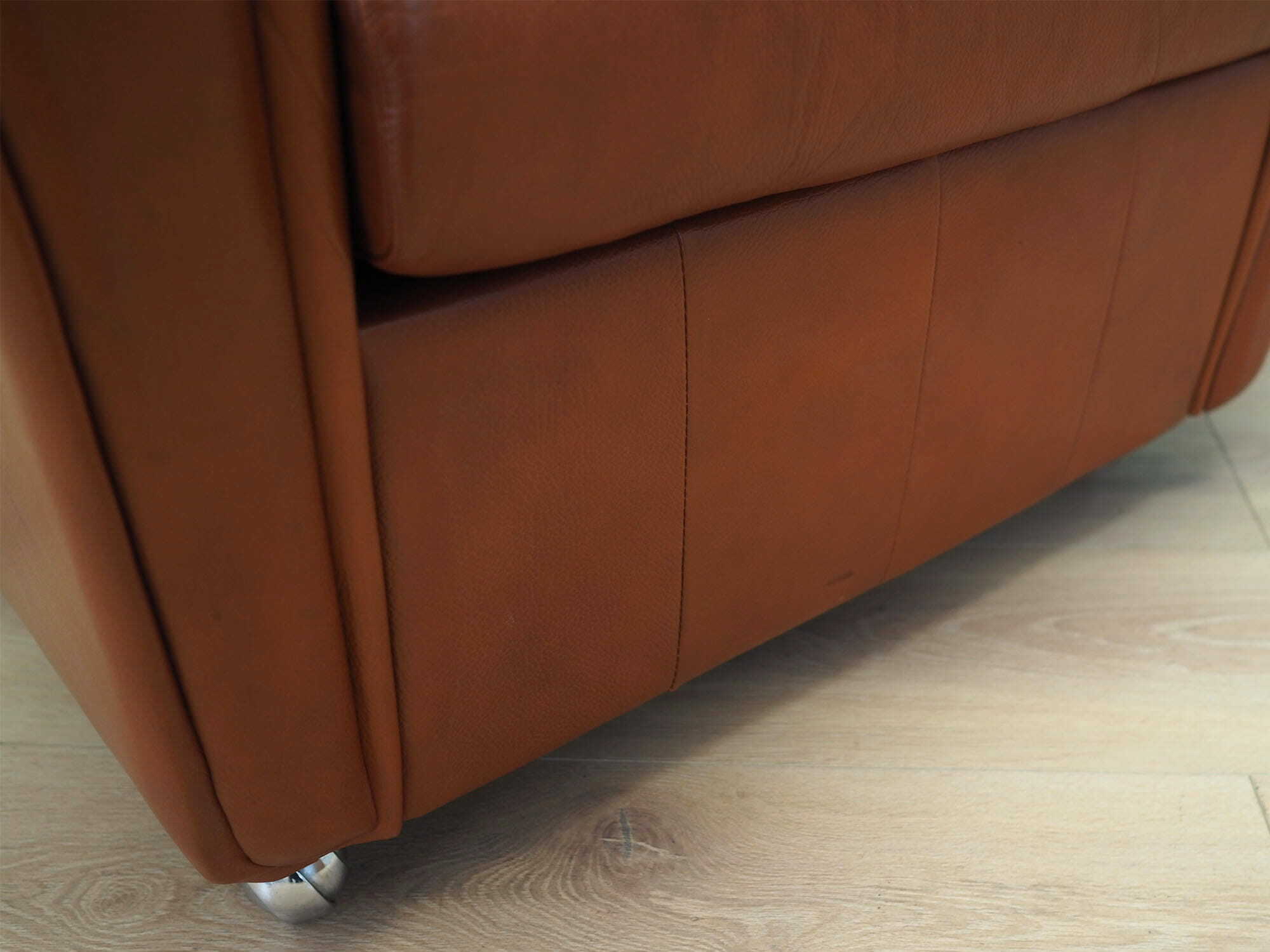 Vintage Armchair Leather Brown 1960s 8