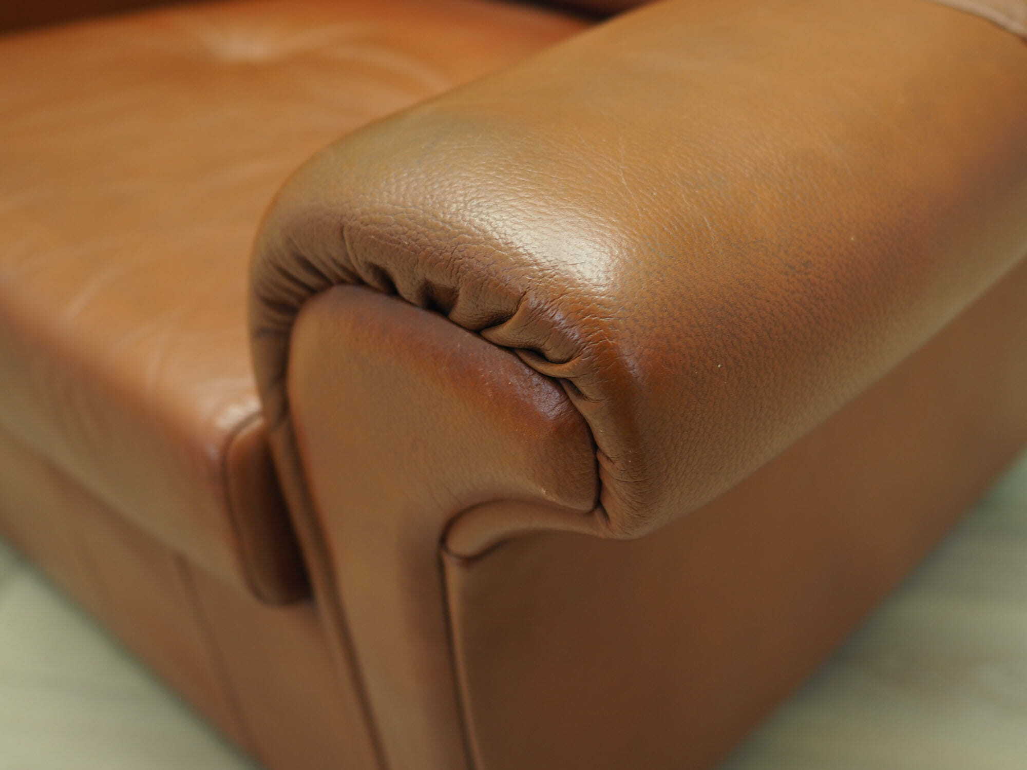 Vintage Armchair Leather Brown 1960s 7