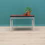 Vintage side table glass wood brown 1970s 2