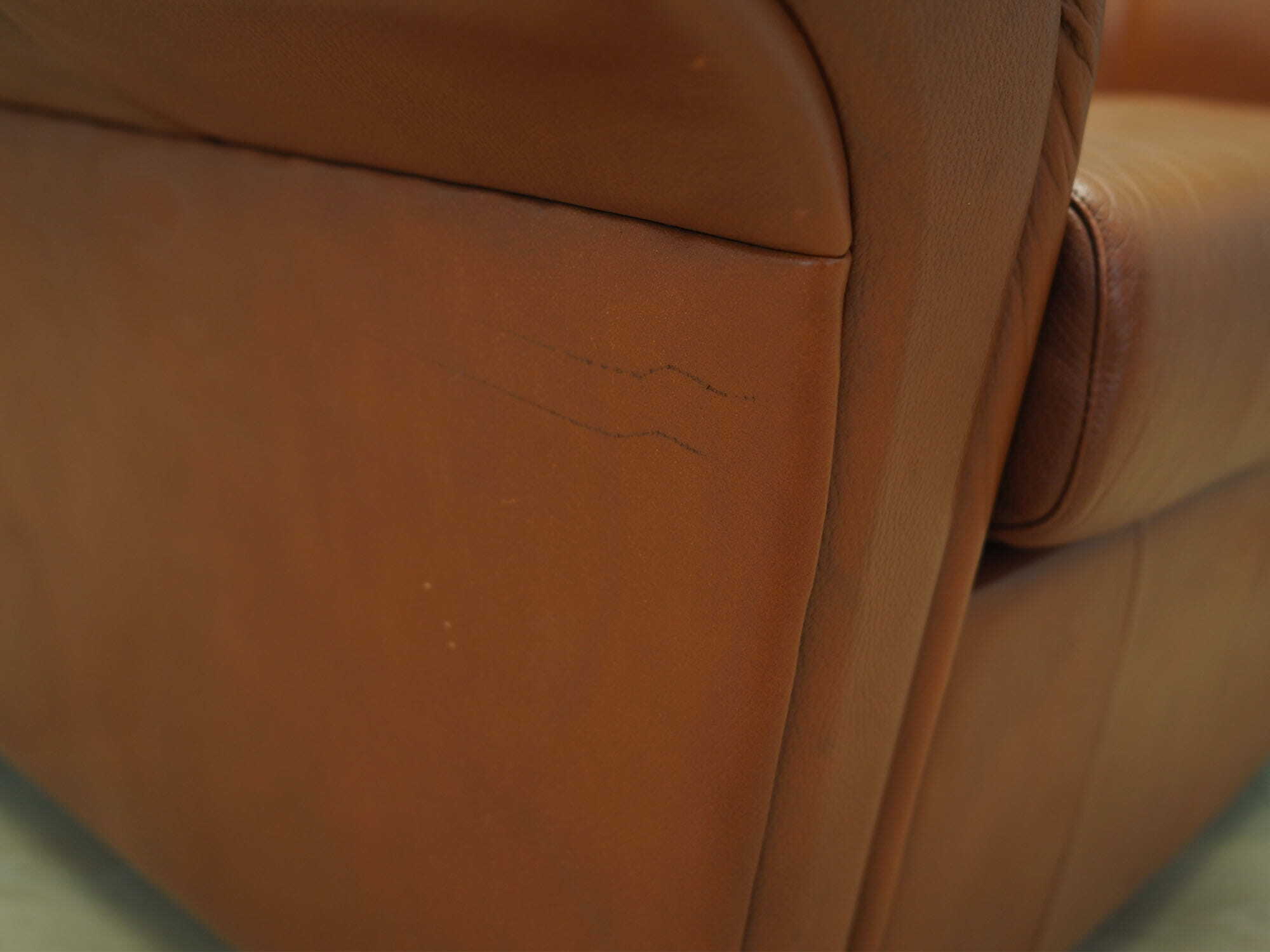 Vintage Armchair Leather Brown 1960s 9