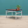 Vintage side table glass wood brown 1970s 3
