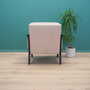 Vintage Sessel Holz Textil Creme 1970er Jahre 5