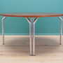 Vintage table, half-round, teak wood, metal, brown, 1970s 6