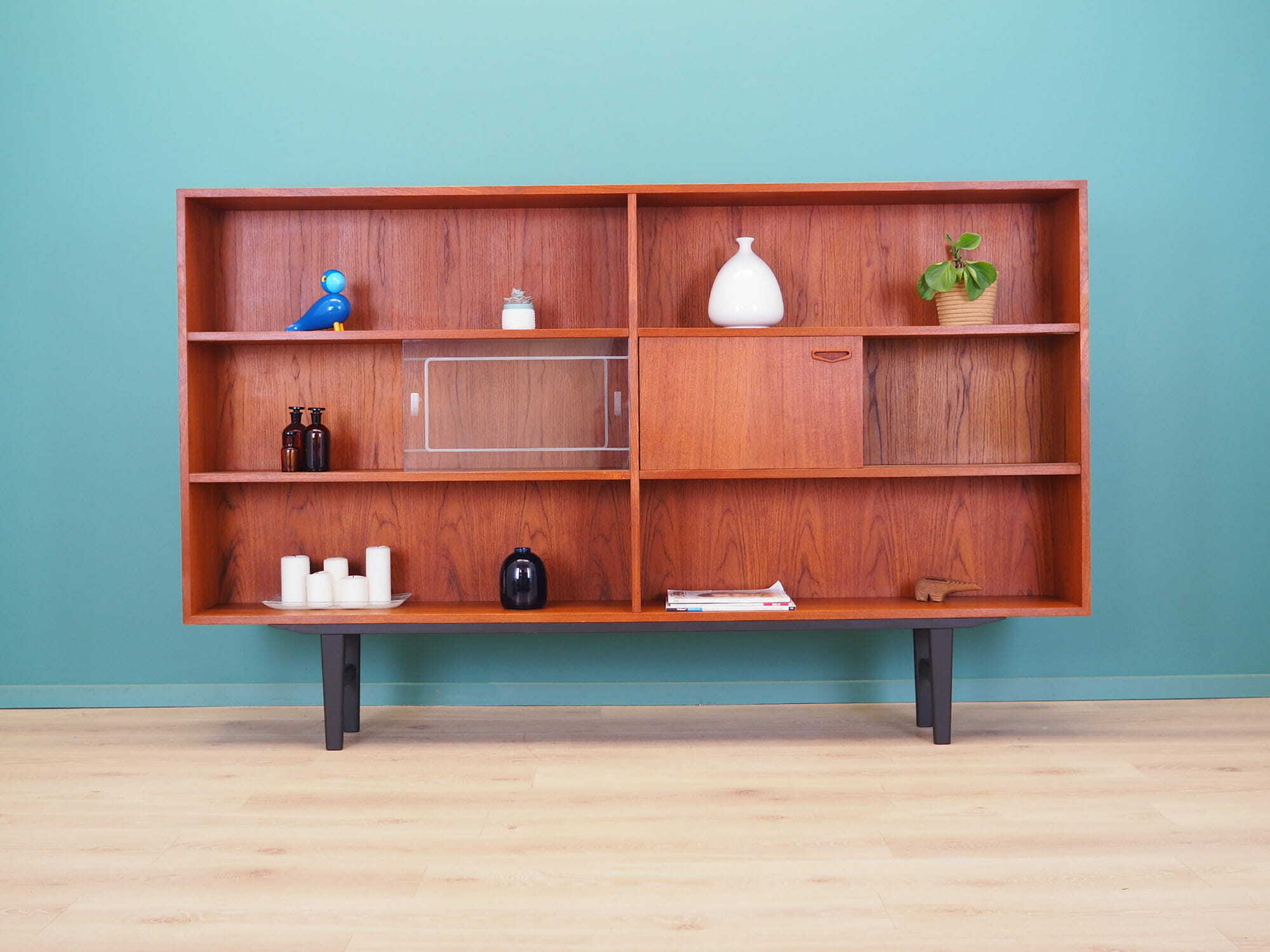 Vintage Bookshelf Teak Brown 1970s 2