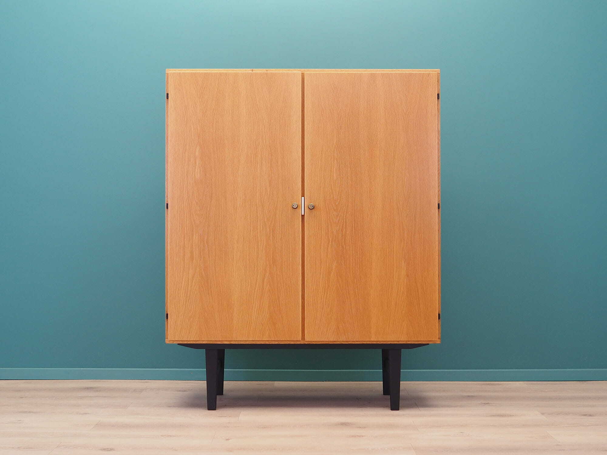Vintage wardrobe ash wood brown 1970s 1
