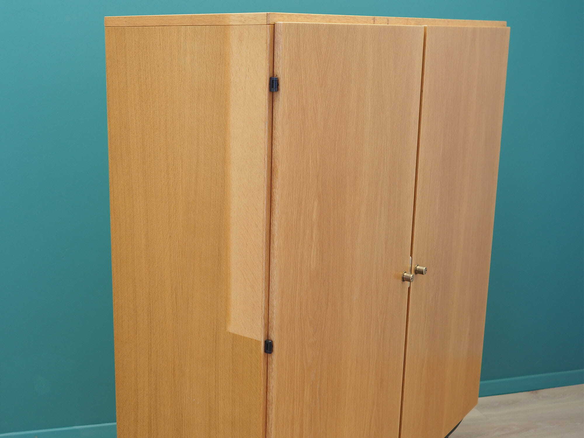 Vintage wardrobe ash wood brown 1970s 5