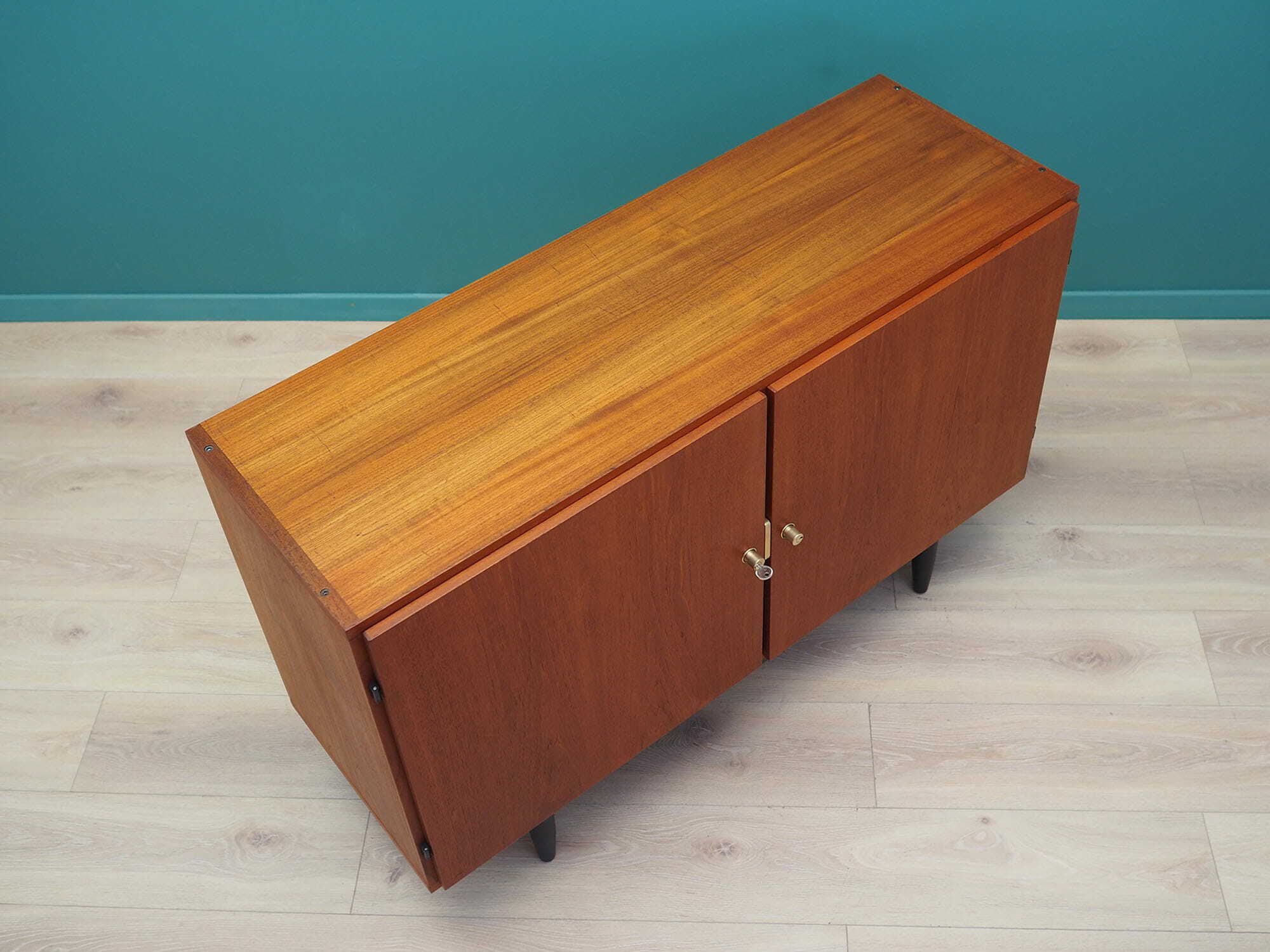 Vintage cabinet teak brown 1970s 5