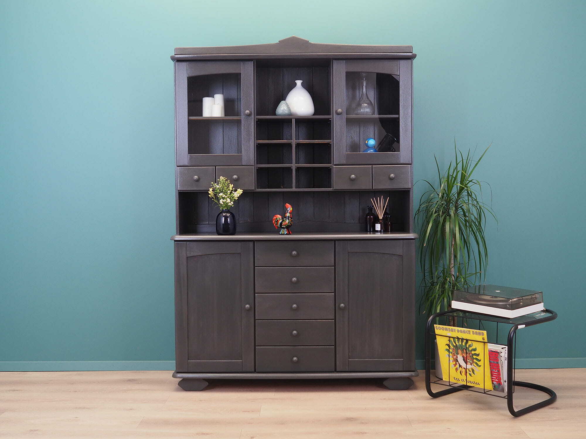 Vintage cabinet Pine grey 1980s 1