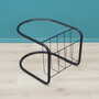 Vintage side table glass metal black 1970s 4