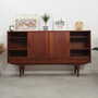 Highboard vintage in legno di teak marrone, anni '60 2