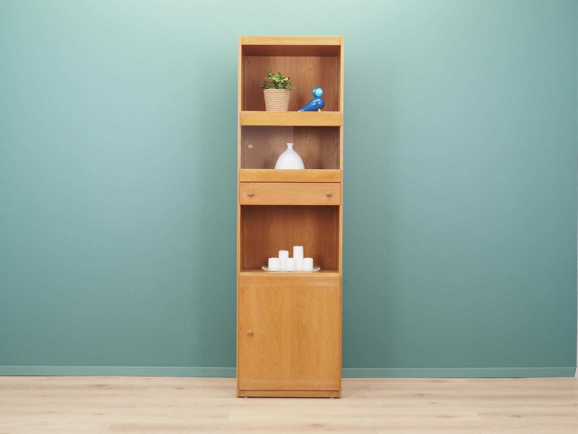 Vintage Bookshelf Wood Beige 1970s 1