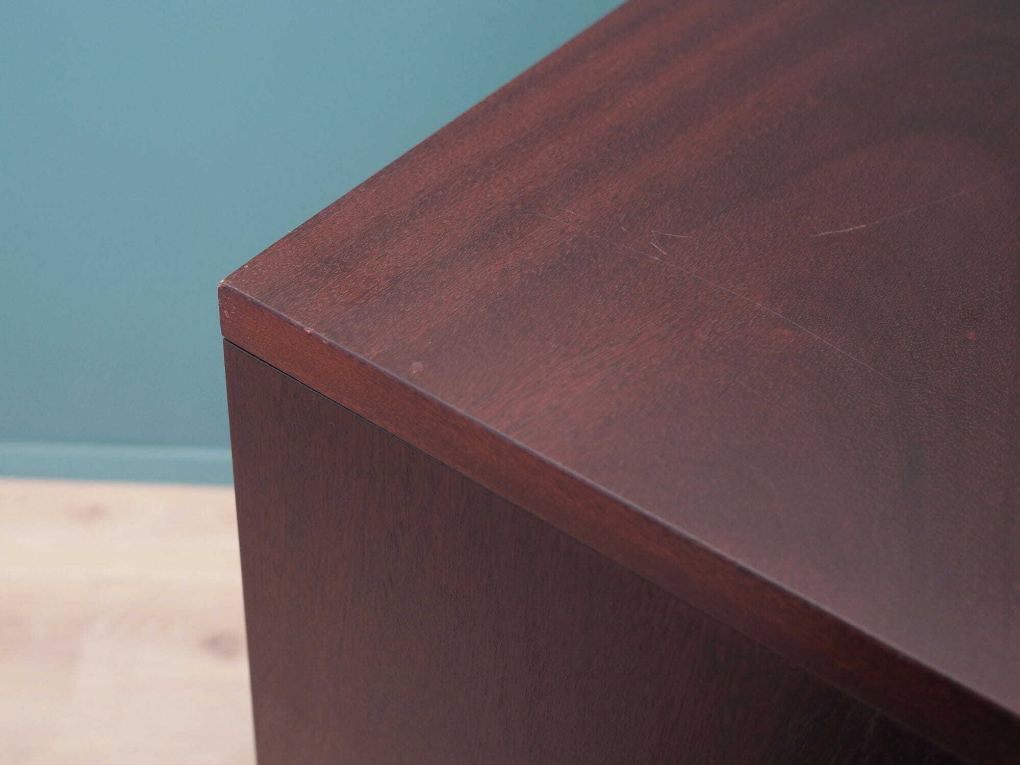 Vintage Bookshelf Mahogany Brown 1960s 9
