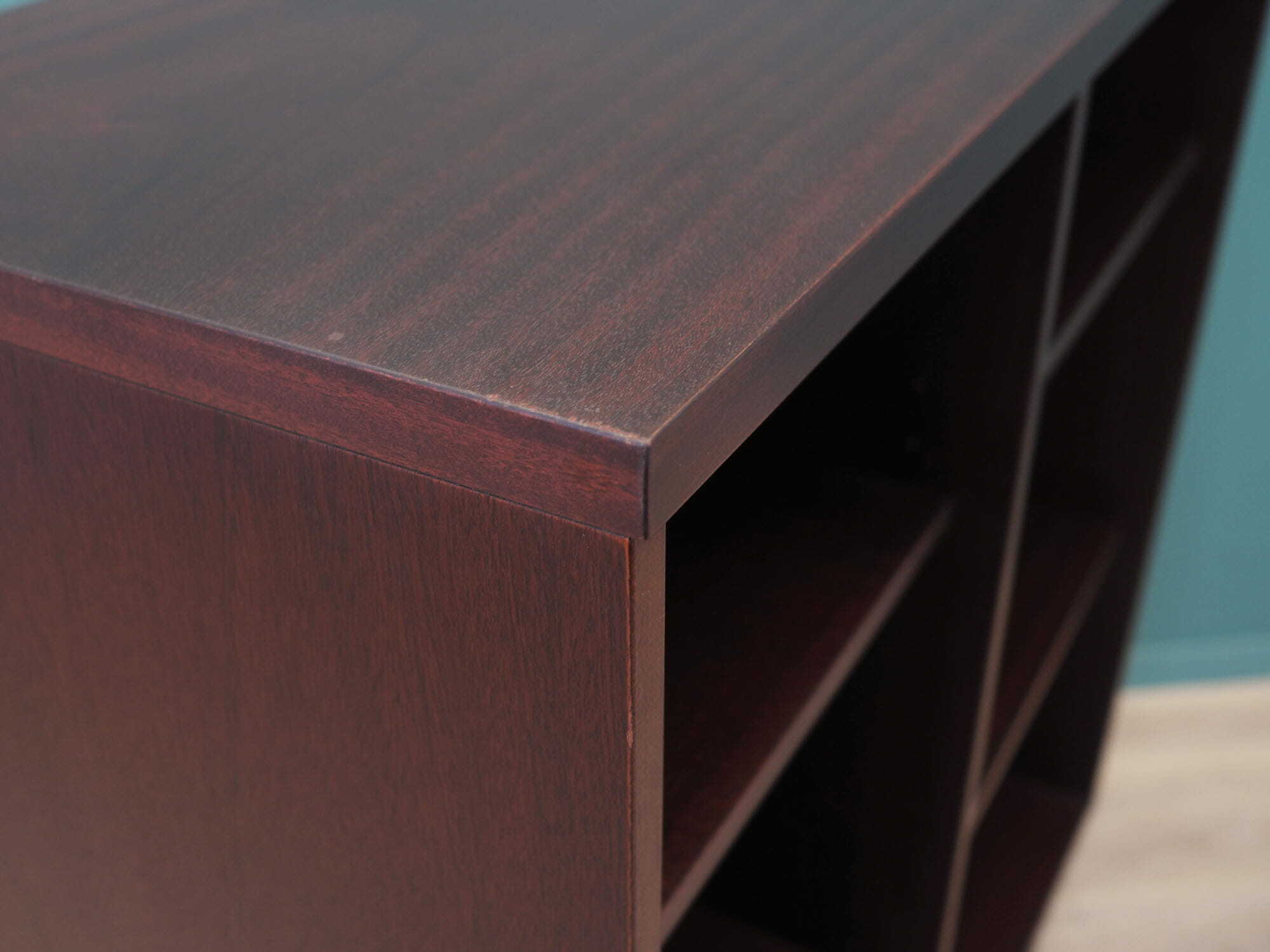 Vintage Bookshelf Mahogany Brown 1960s 8