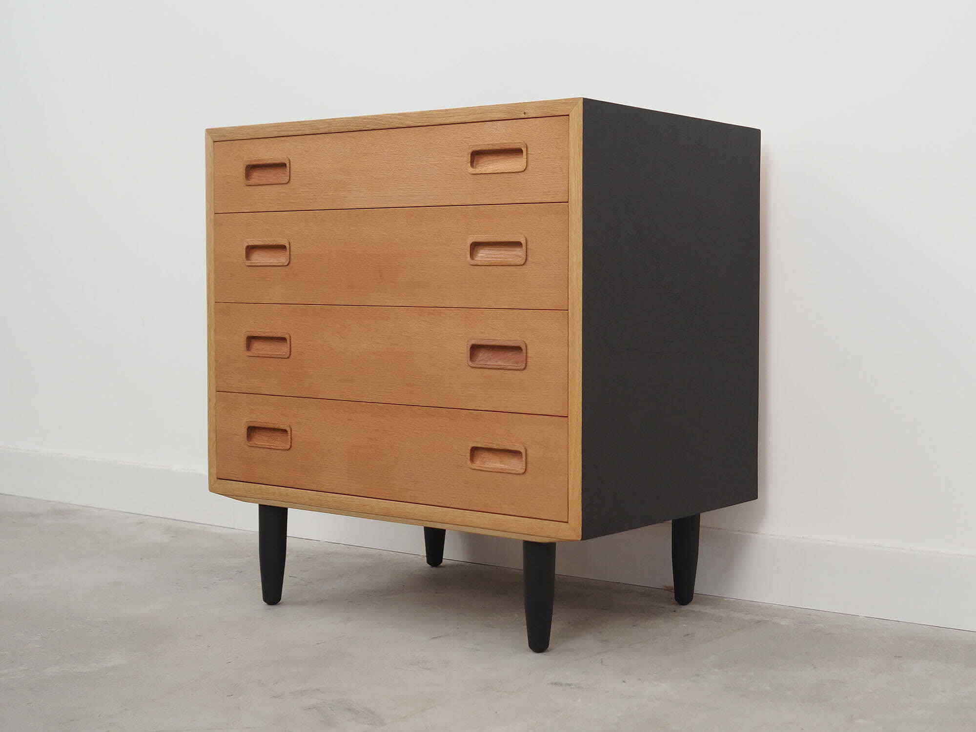 Vintage chest of drawers wood beige 1970s 7