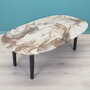 Vintage Coffee Table Wood Stone Multicolor 1970s 4