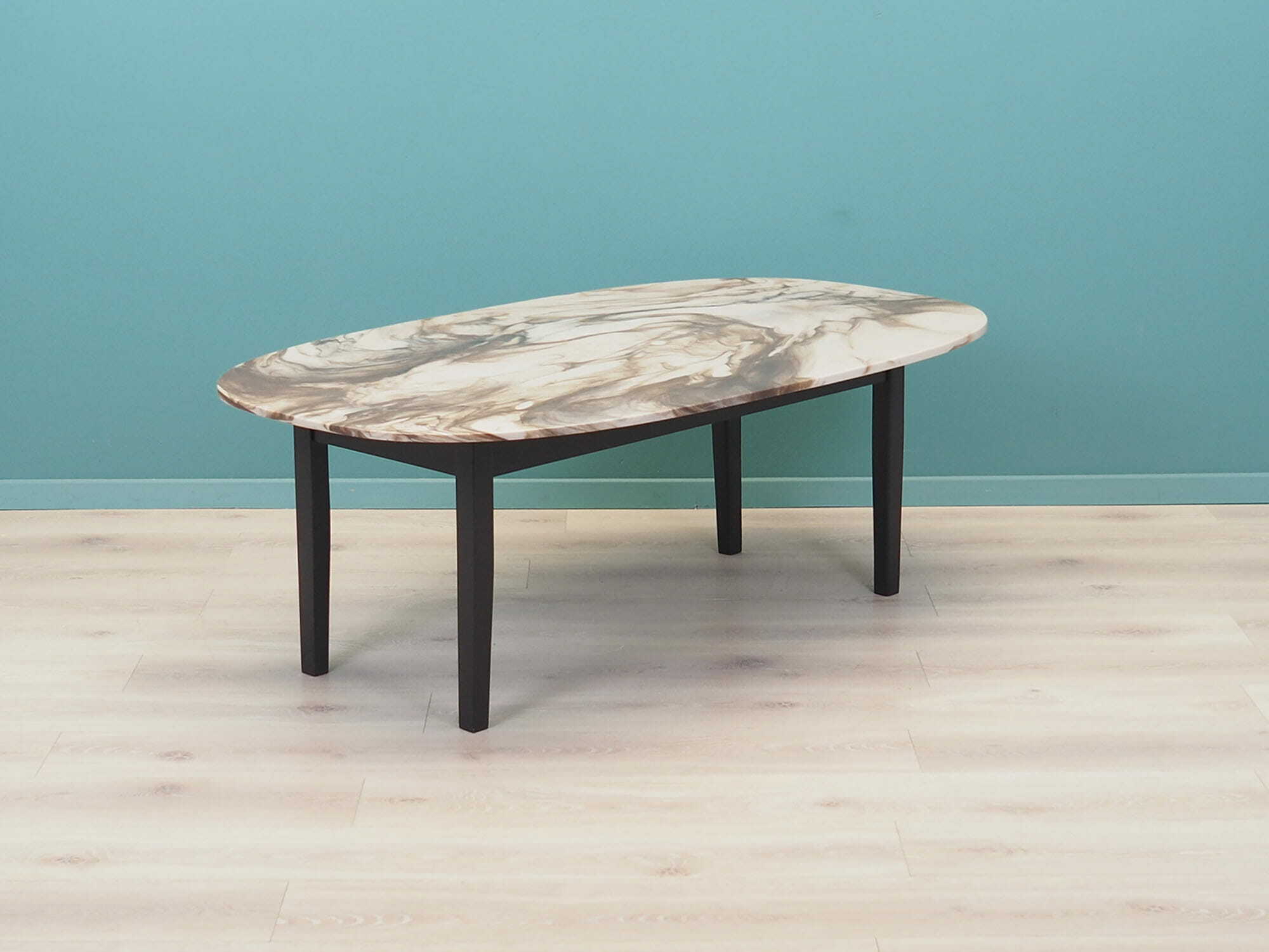 Vintage Coffee Table Wood Stone Multicolor 1970s 3