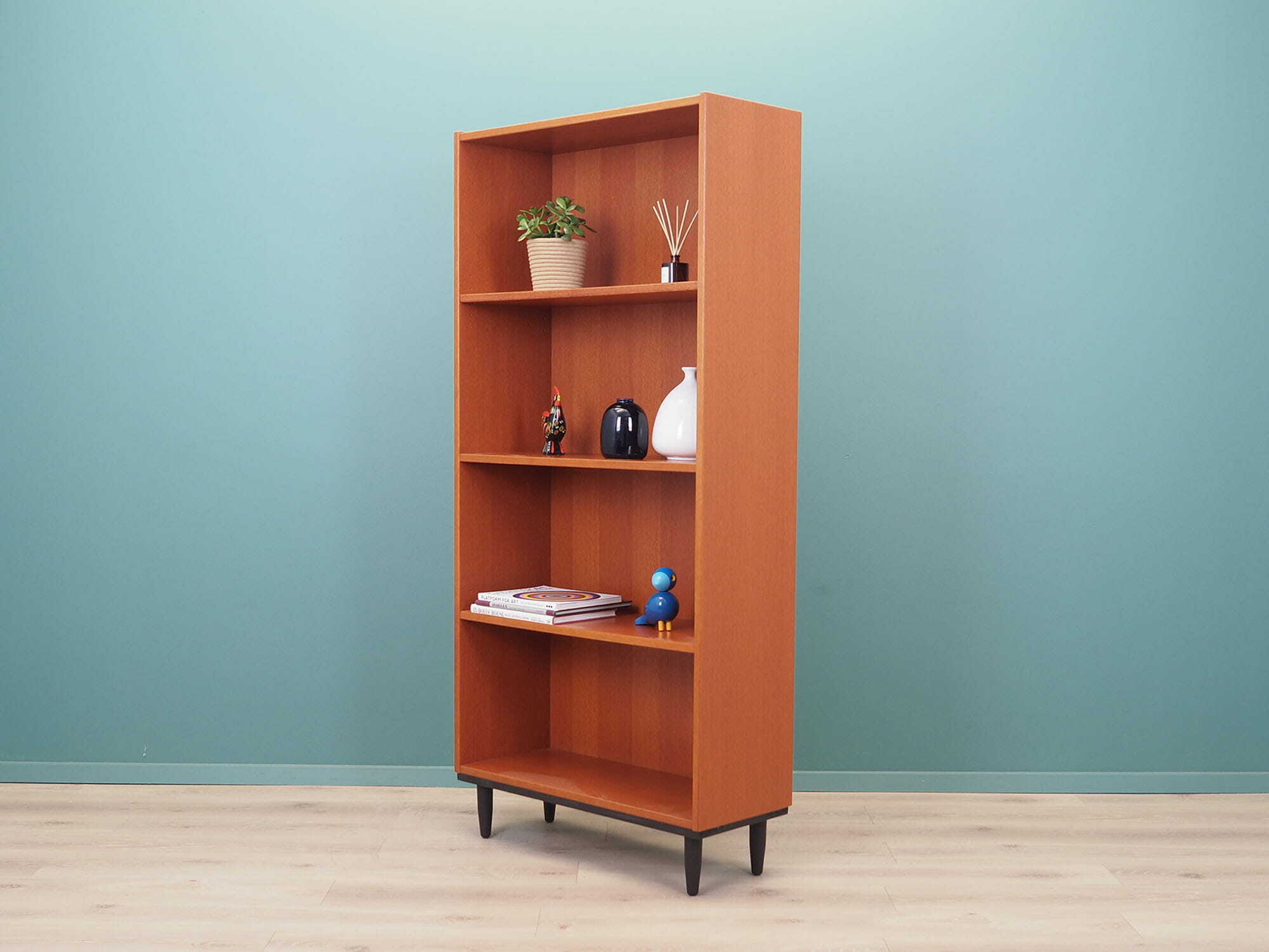 Vintage Bookshelf Wood Brown 1970s 2