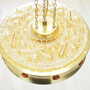 Vintage pendant lamp glass metal gold 1980s 3