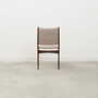 4x Vintage Chair Teak Wood Textile Beige 1970s 7