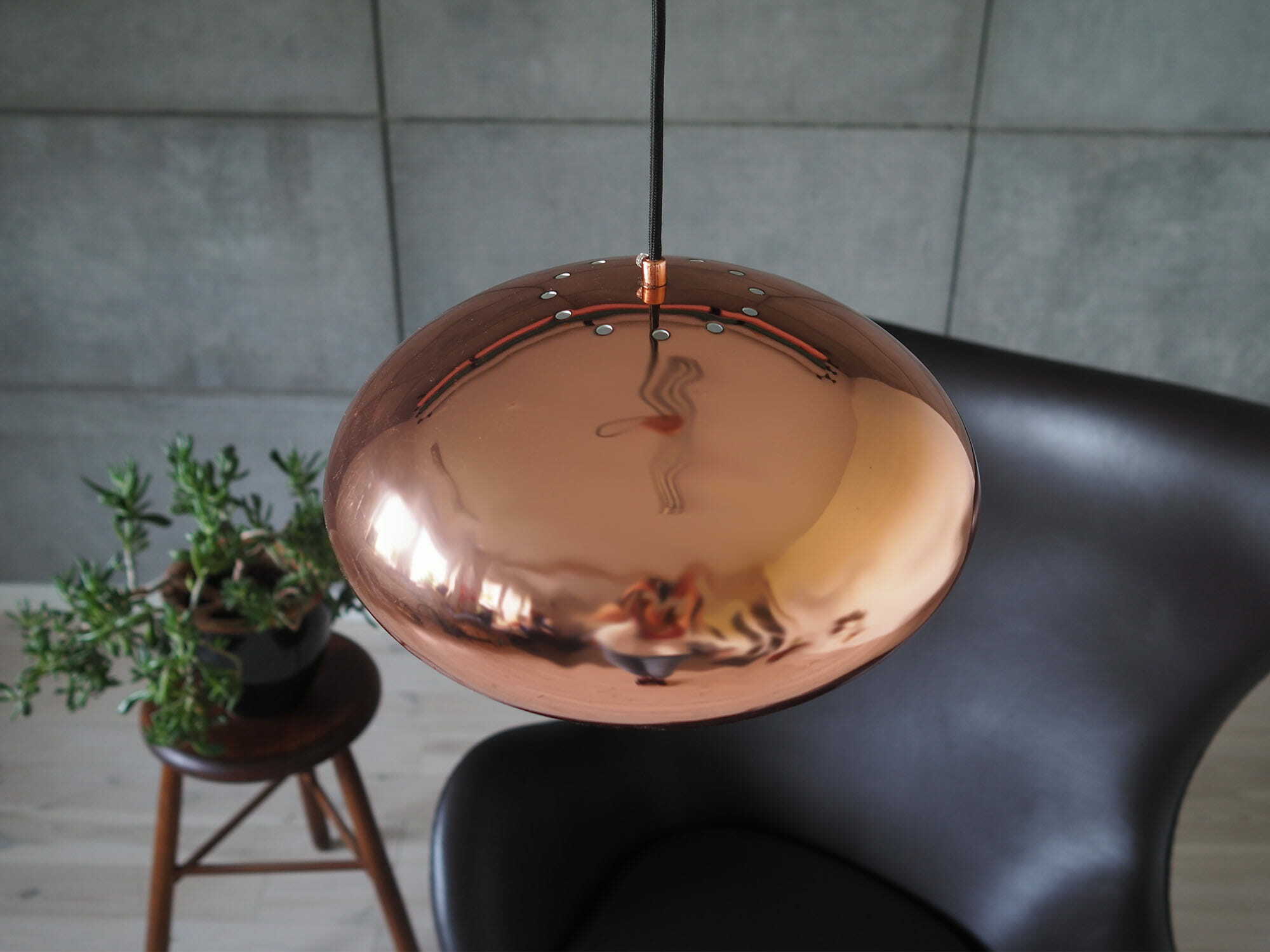 Vintage Pendant Lamp Metal Pink 1990s 3