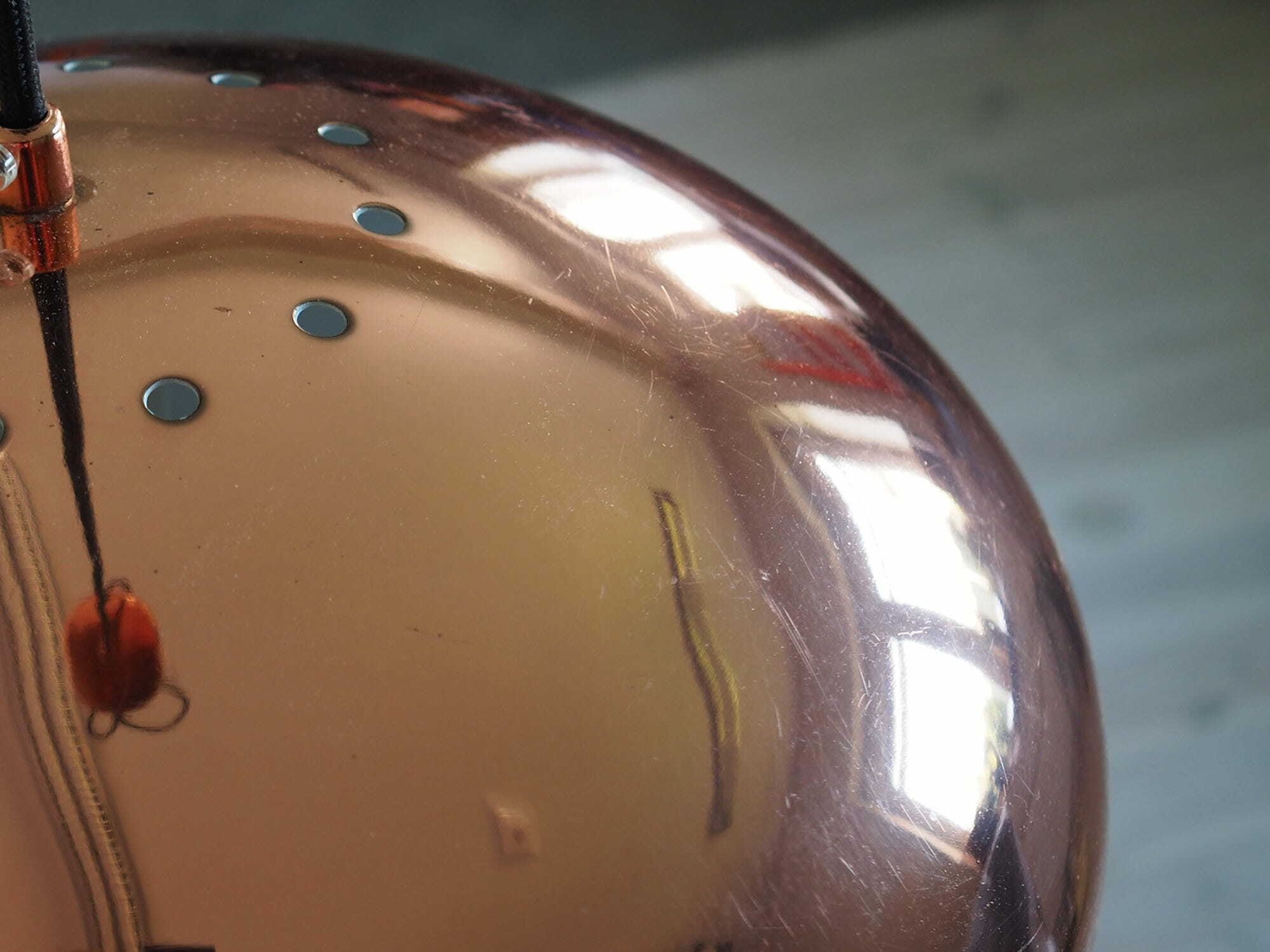 Vintage Pendant Lamp Metal Pink 1990s 7