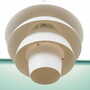 Lampada a sospensione vintage in metallo bianco anni '70 4