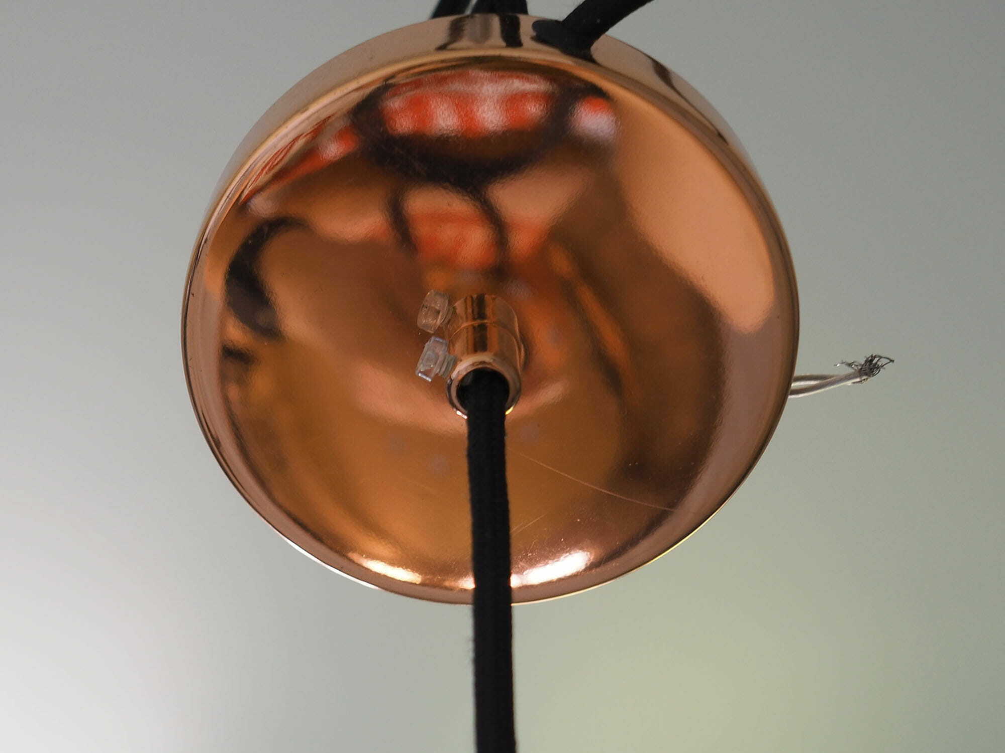 Vintage Pendant Lamp Metal Pink 1990s 9