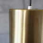 Vintage pendant lamp glass metal gold 1960s 7