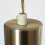 Lampada a sospensione vintage in vetro e metallo, anni '70 5