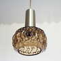 Vintage Pendant Lamp Glass Metal 1970s 9